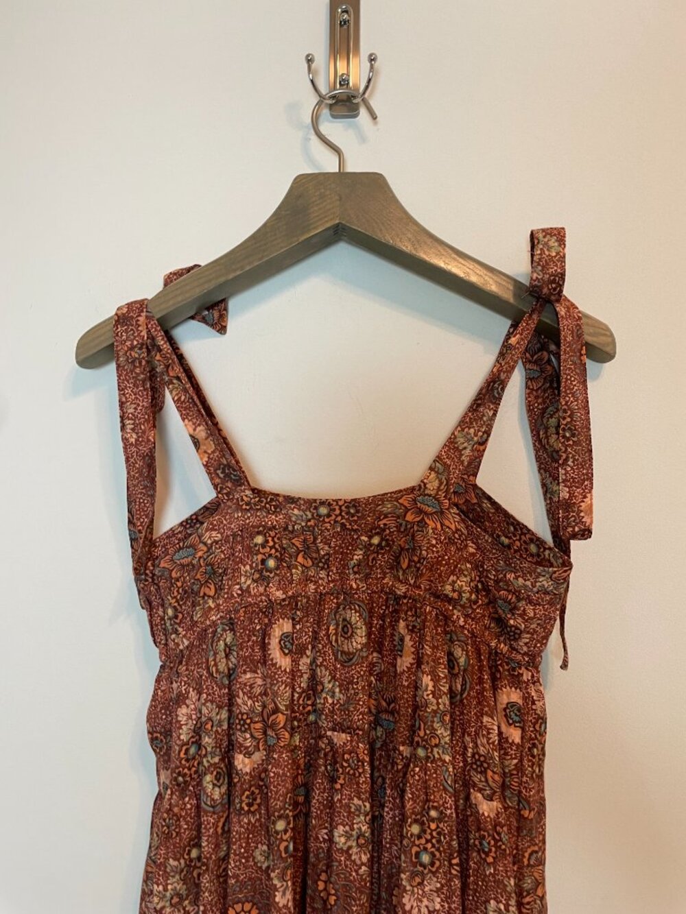 ULLA JOHNSON Cordelia Rosebud Floral Smocked Boho Midi Dress \\ 00 (XS) - Picture 11 of 11